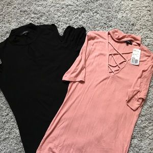 Lot of forever 21 mock neck shirts